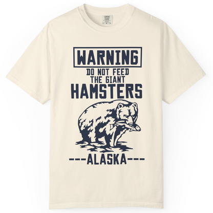 Funny Alaska Bear Warning Sign Shirt Comfort Colors T-Shirt – Ivory – Alaska Cruise Shirts