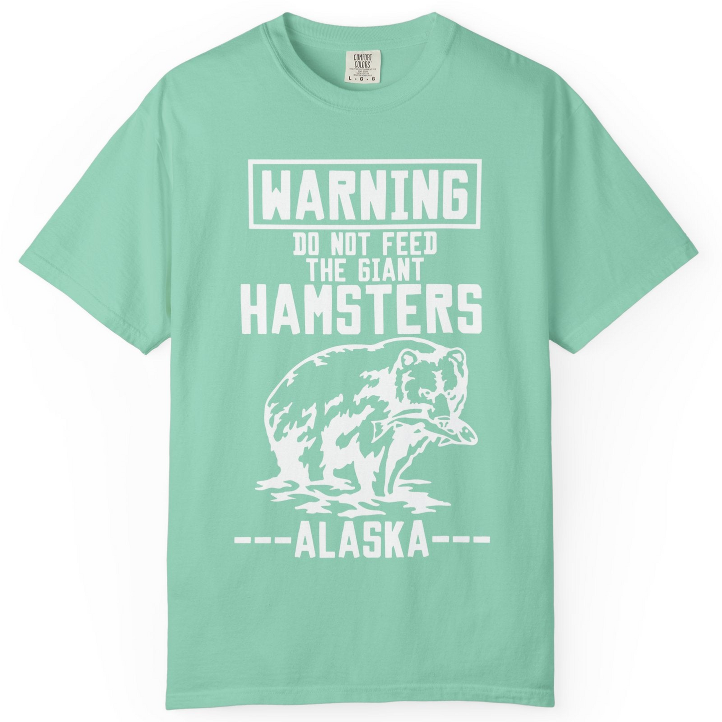 Funny Alaska Bear Warning Sign Shirt Comfort Colors T-Shirt – Island Reef – Alaska Cruise Shirts