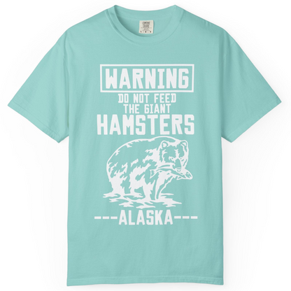 Funny Alaska Bear Warning Sign Shirt Comfort Colors T-Shirt – Chalky Mint – Alaska Cruise Shirts