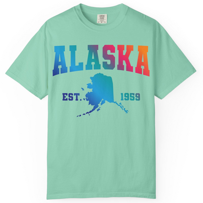Retro Alaska Est 1959 Shirt Comfort Colors T-Shirt – Island Reef – Alaska Cruise Shirts