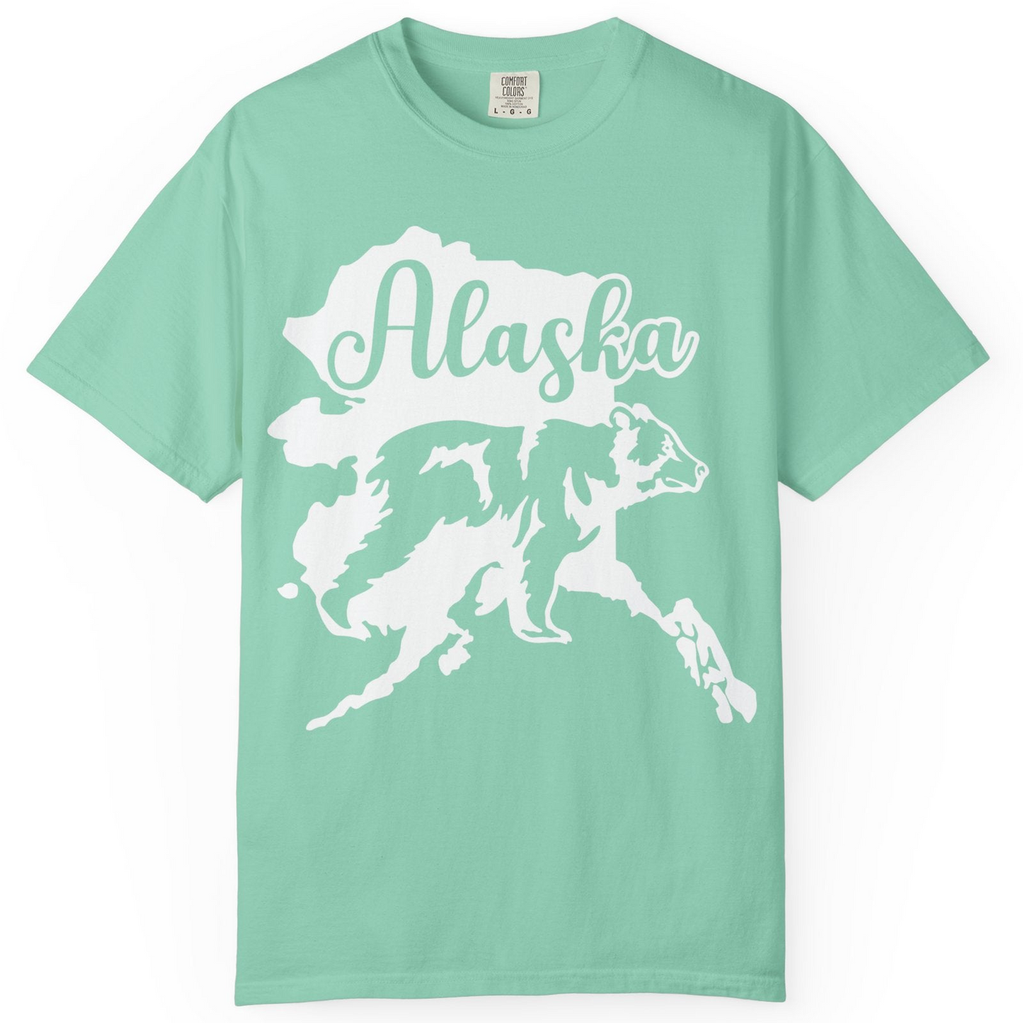 Alaska Bear Silhouette Shirt Comfort Colors T-Shirt – Island Reef – Alaska Cruise Shirts