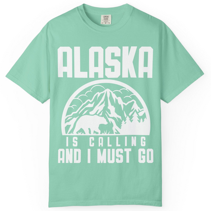 Alaska Is Calling Shirt Comfort Colors T-Shirt – Island Reef – Alaska Cruise Shirts