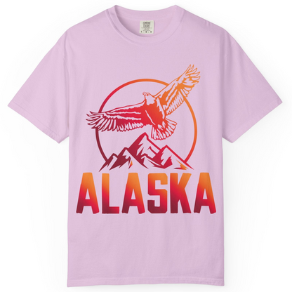 Alaska Eagle Mountains Graphic Shirt Comfort Colors T-Shirt – Orchid – Alaska Cruise Shirts