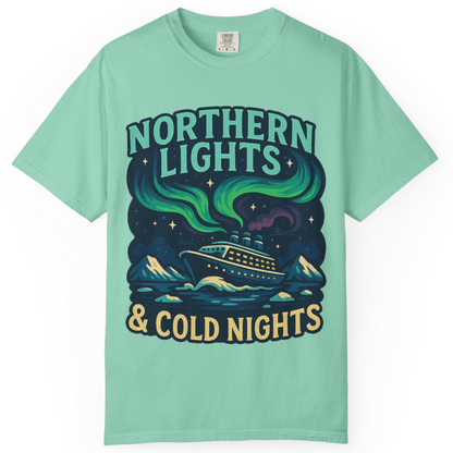 Northern Lights Alaska Cruise Ship Night Adventure Travel Shirt — Comfort Comfort Colors T-Shirt – Island Reef – Alaska Cruise Shirts