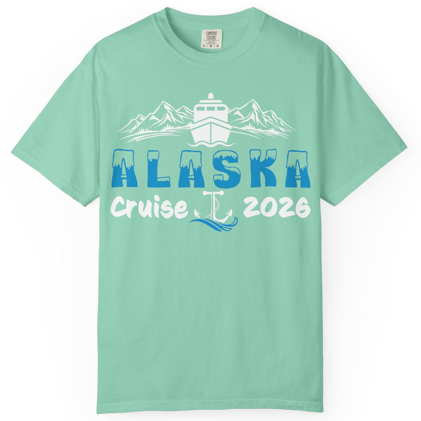 Alaska Cruise 2026 Shirt Comfort Colors T-Shirt – Island Reef – Alaska Cruise Shirts