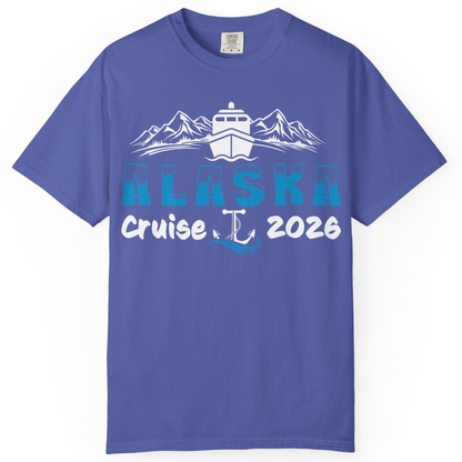 Alaska Cruise 2026 Shirt Comfort Colors T-Shirt – Periwinkle – Alaska Cruise Shirts
