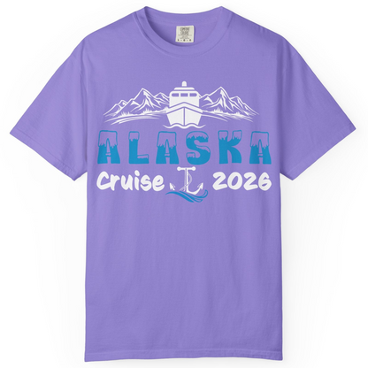 Alaska Cruise 2026 Shirt Comfort Colors T-Shirt – Violet – Alaska Cruise Shirts