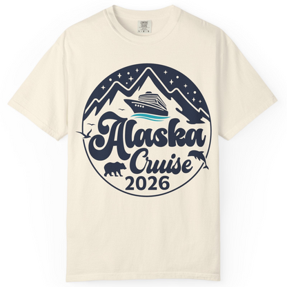 Alaska Cruise 2026 Shirt Comfort Colors T-Shirt – Ivory – Alaska Cruise Shirts