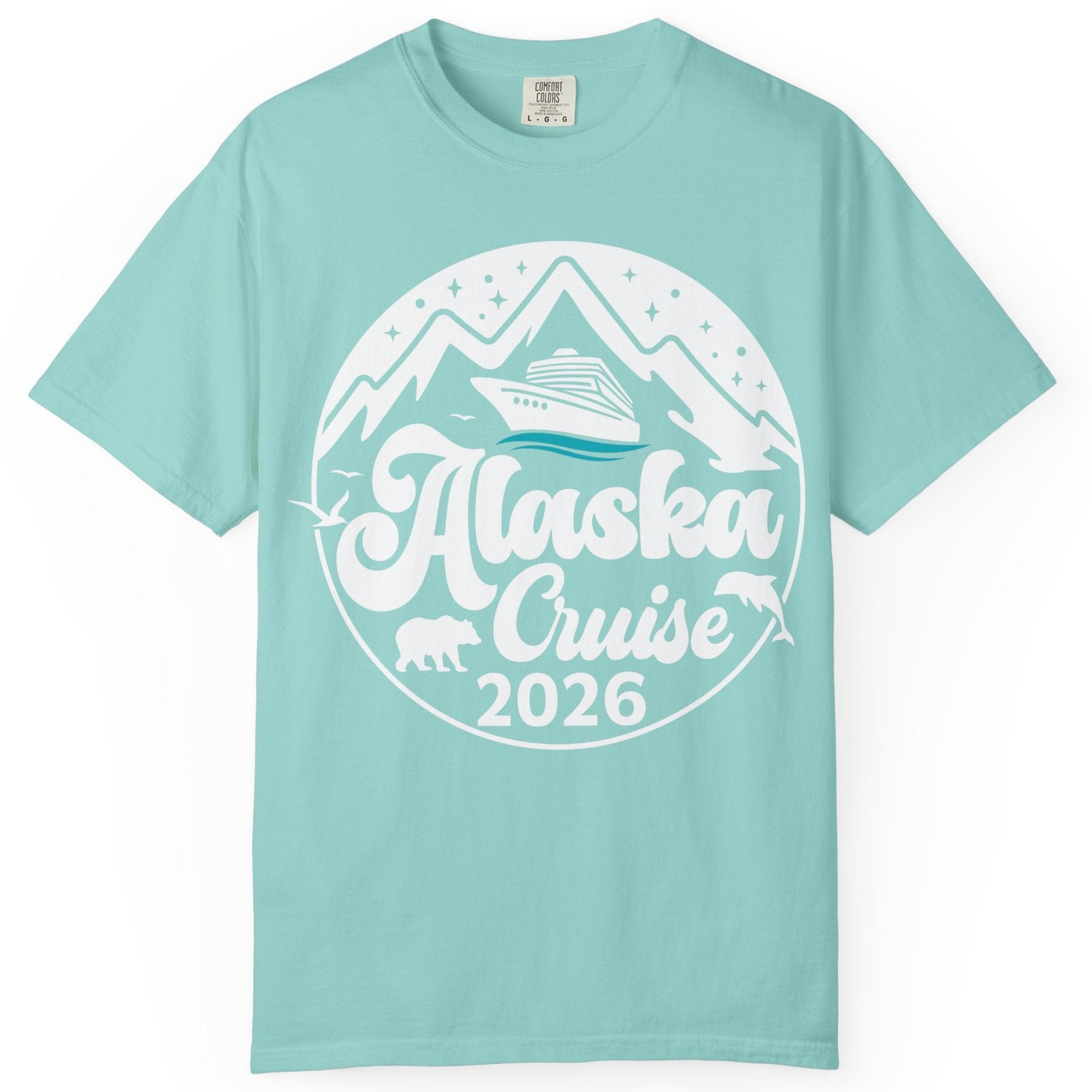 Alaska Cruise 2026 Shirt Comfort Colors T-Shirt – Chalky Mint – Alaska Cruise Shirts