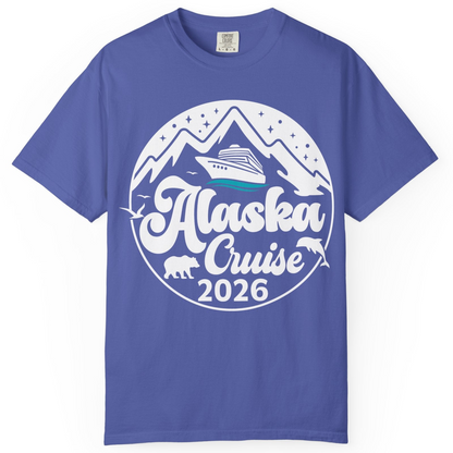 Alaska Cruise 2026 Shirt Comfort Colors T-Shirt – Periwinkle – Alaska Cruise Shirts