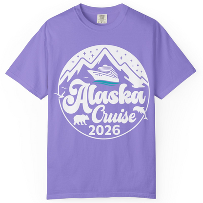 Alaska Cruise 2026 Shirt Comfort Colors T-Shirt – Violet – Alaska Cruise Shirts