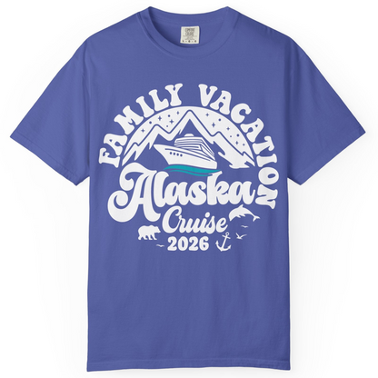 Alaska Family Cruise Shirt Comfort Colors T-Shirt – Periwinkle – Alaska Cruise Shirts