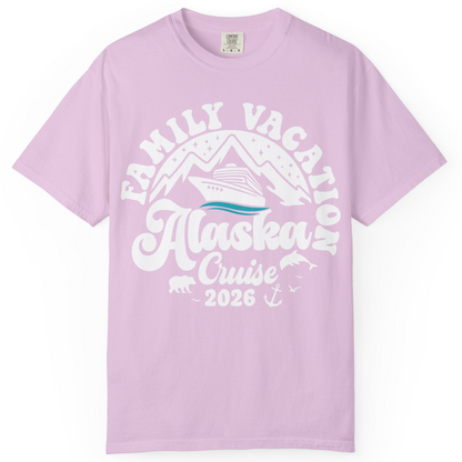 Alaska Family Cruise Shirt Comfort Colors T-Shirt – Orchid – Alaska Cruise Shirts