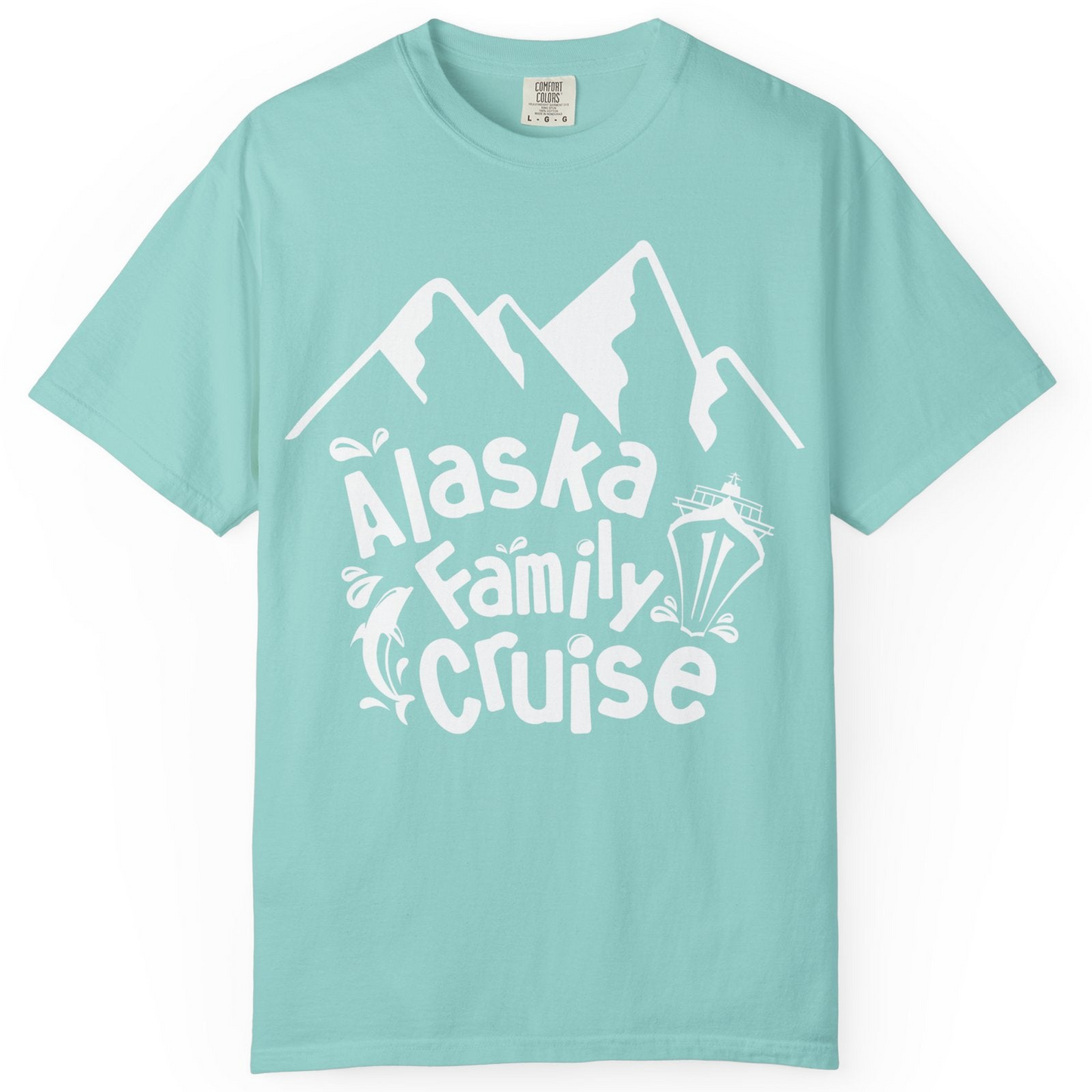 Alaska Family Cruise Adventure Shirt Comfort Colors T-Shirt – Chalky Mint – Alaska Cruise Shirts
