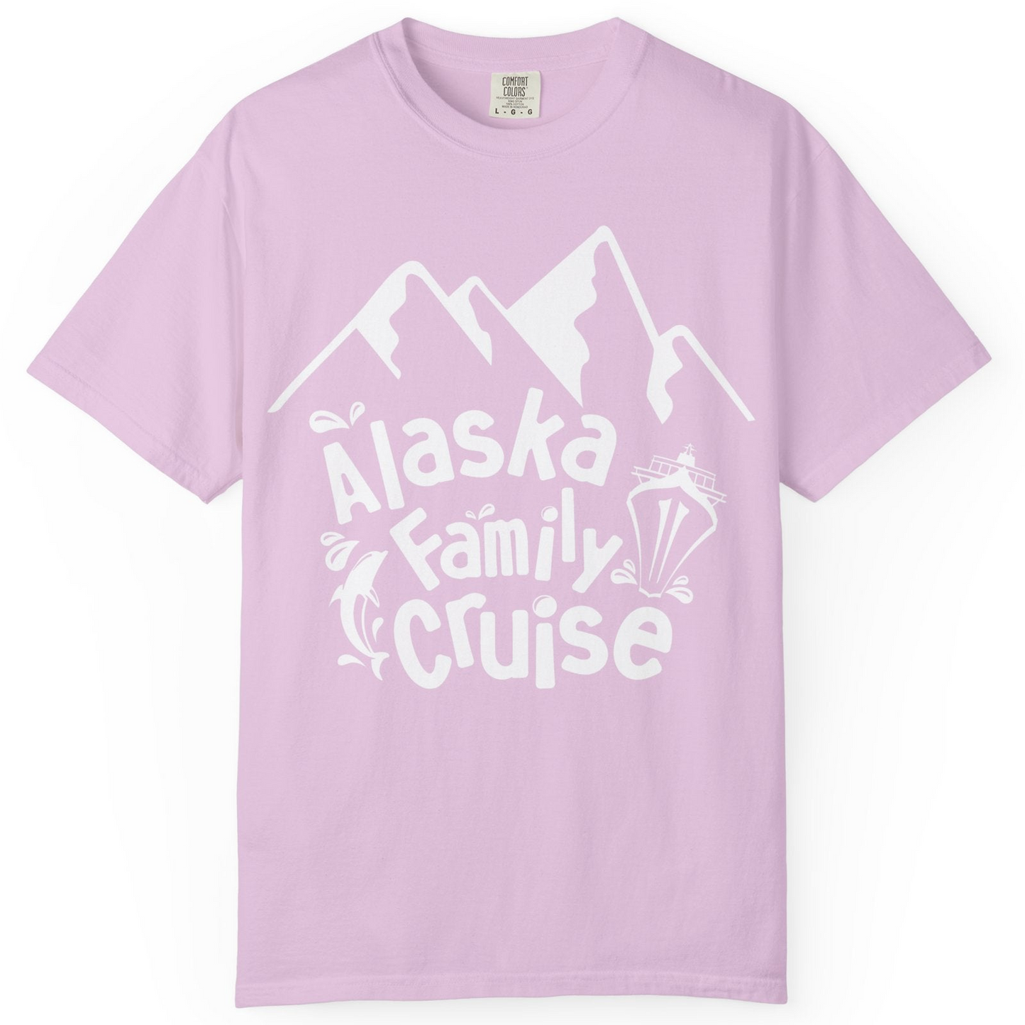 Alaska Family Cruise Adventure Shirt Comfort Colors T-Shirt – Orchid – Alaska Cruise Shirts
