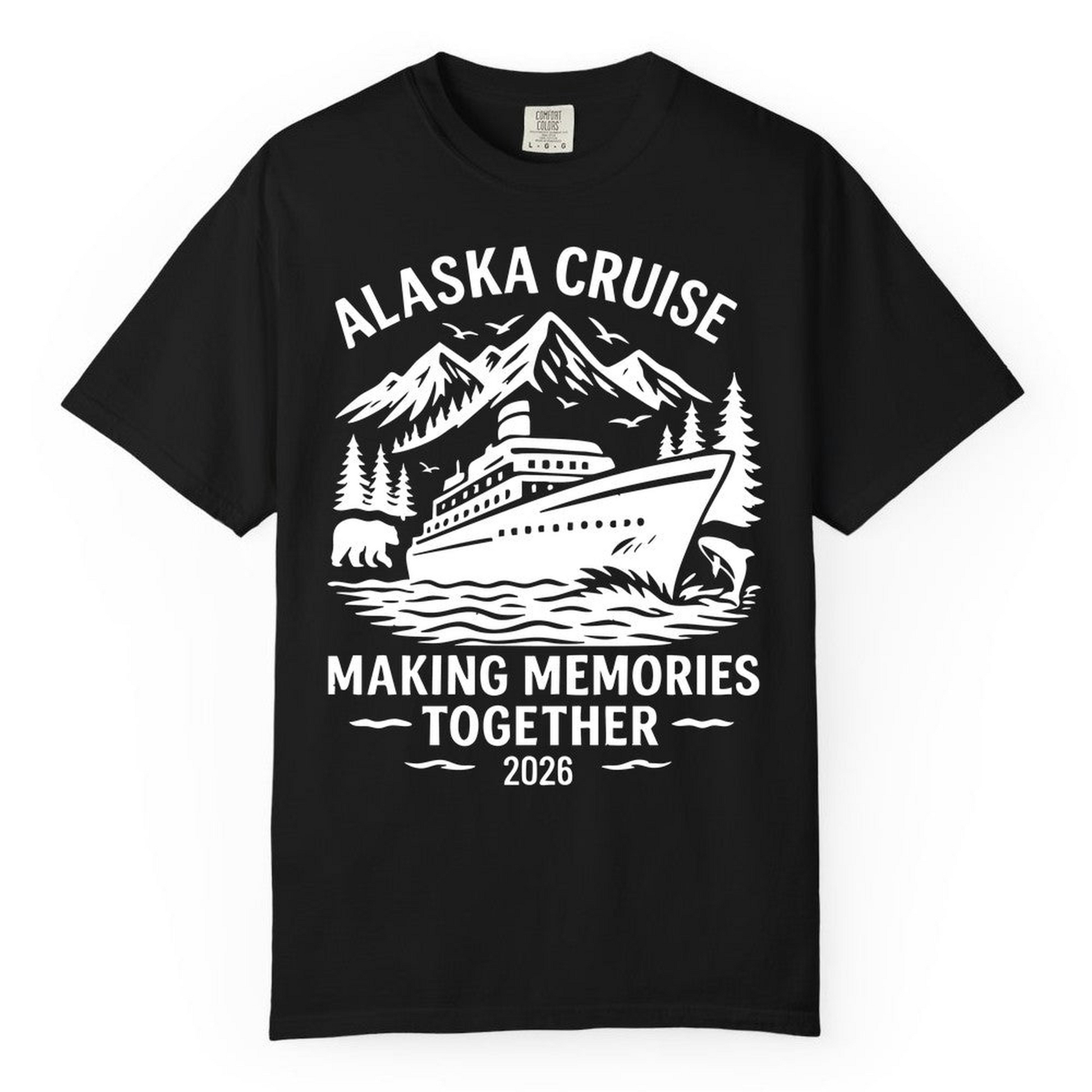 Alaska Cruise Shirt Comfort Colors T-Shirt – Black – Alaska Cruise Shirts