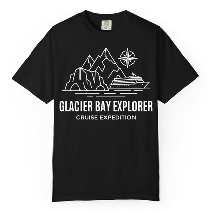 Glacier Bay Alaska Cruise Shirt Comfort Colors T-Shirt – Black – Alaska Cruise Shirts