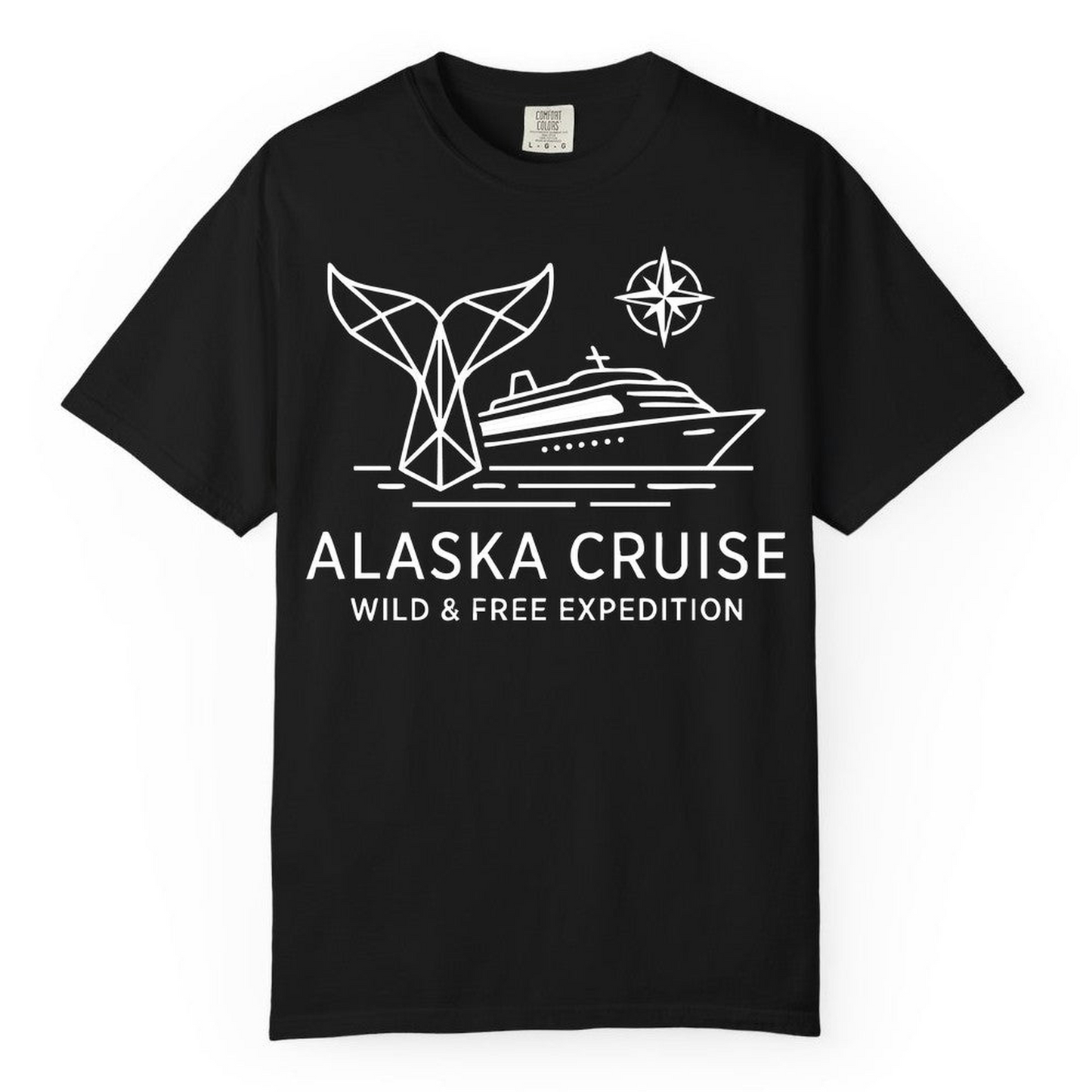 Alaska Cruise Shirt Comfort Colors T-Shirt – Black – Alaska Cruise Shirts