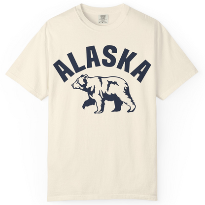 Alaska Bear Silhouette Wildlife Shirt Comfort Colors T-Shirt – Ivory – Alaska Cruise Shirts