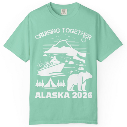 Alaska Cruise 2026 Family Adventure Bear Mountain Nature Shirt — Comfort Comfort Colors T-Shirt – Island Reef – Alaska Cruise Shirts