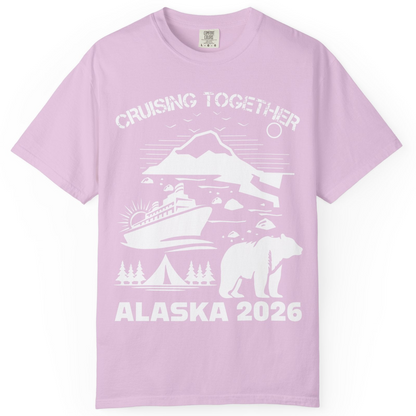 Alaska Cruise 2026 Family Adventure Bear Mountain Nature Shirt — Comfort Comfort Colors T-Shirt – Orchid – Alaska Cruise Shirts