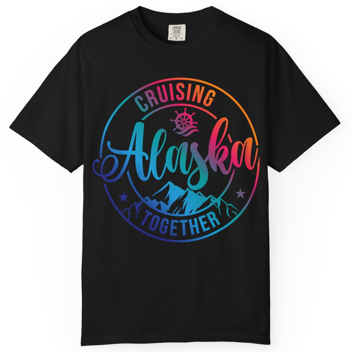 Cruising Alaska Together Shirt Comfort Colors T-Shirt – Black – Alaska Cruise Shirts