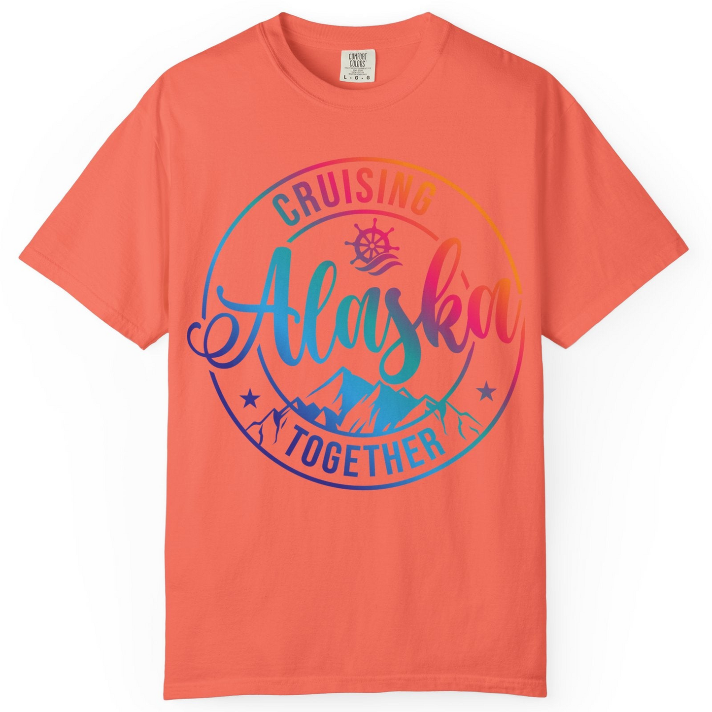 Cruising Alaska Together Shirt Comfort Colors T-Shirt – Bright Salmon – Alaska Cruise Shirts