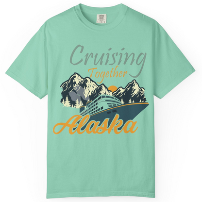 Cruising Together Alaska Mountains Family Alaska Cruise Adventure Shirt — Comfort Comfort Colors T-Shirt – Island Reef – Alaska Cruise Shirts