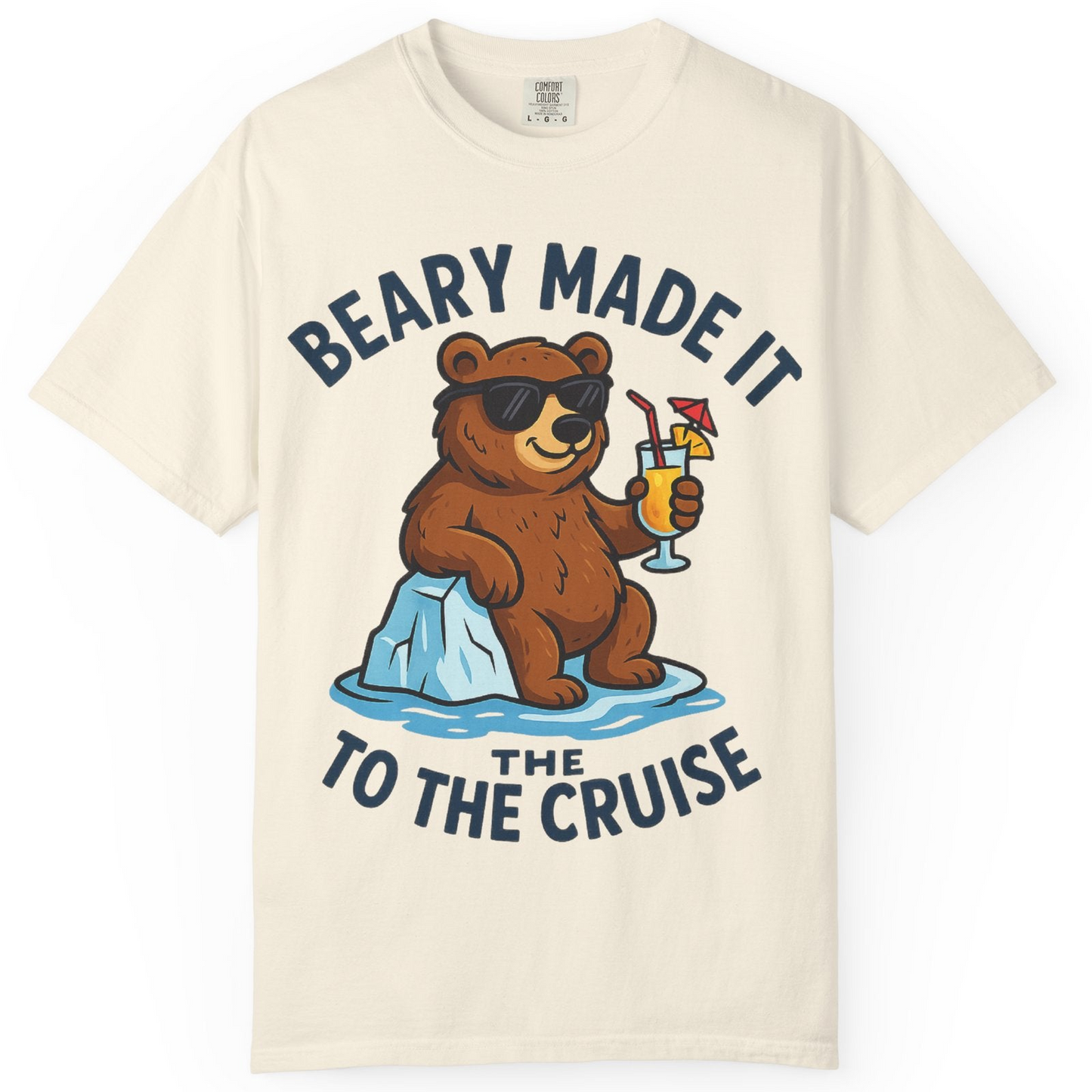 Funny Cruise Bear Shirt Comfort Colors T-Shirt – Ivory – Alaska Cruise Shirts