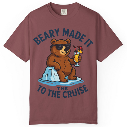 Funny Cruise Bear Shirt Comfort Colors T-Shirt – Brick – Alaska Cruise Shirts