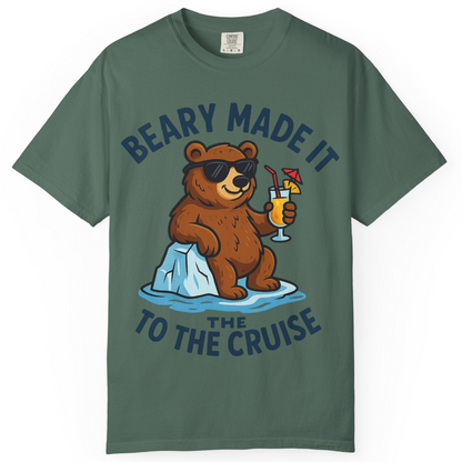 Funny Cruise Bear Shirt Comfort Colors T-Shirt – Blue Spruce – Alaska Cruise Shirts