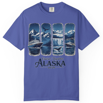 Alaska Cruise Adventure Shirt Comfort Colors T-Shirt – Periwinkle – Alaska Cruise Shirts