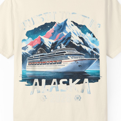 Alaska Cruise 2026 Shirt Comfort Colors T-Shirt – Ivory – Alaska Cruise Shirts Close Up