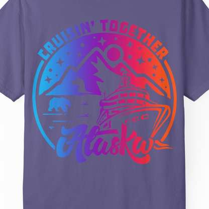 Alaska Cruise Shirt Comfort Colors T-Shirt – Grape – Alaska Cruise Shirts Close Up