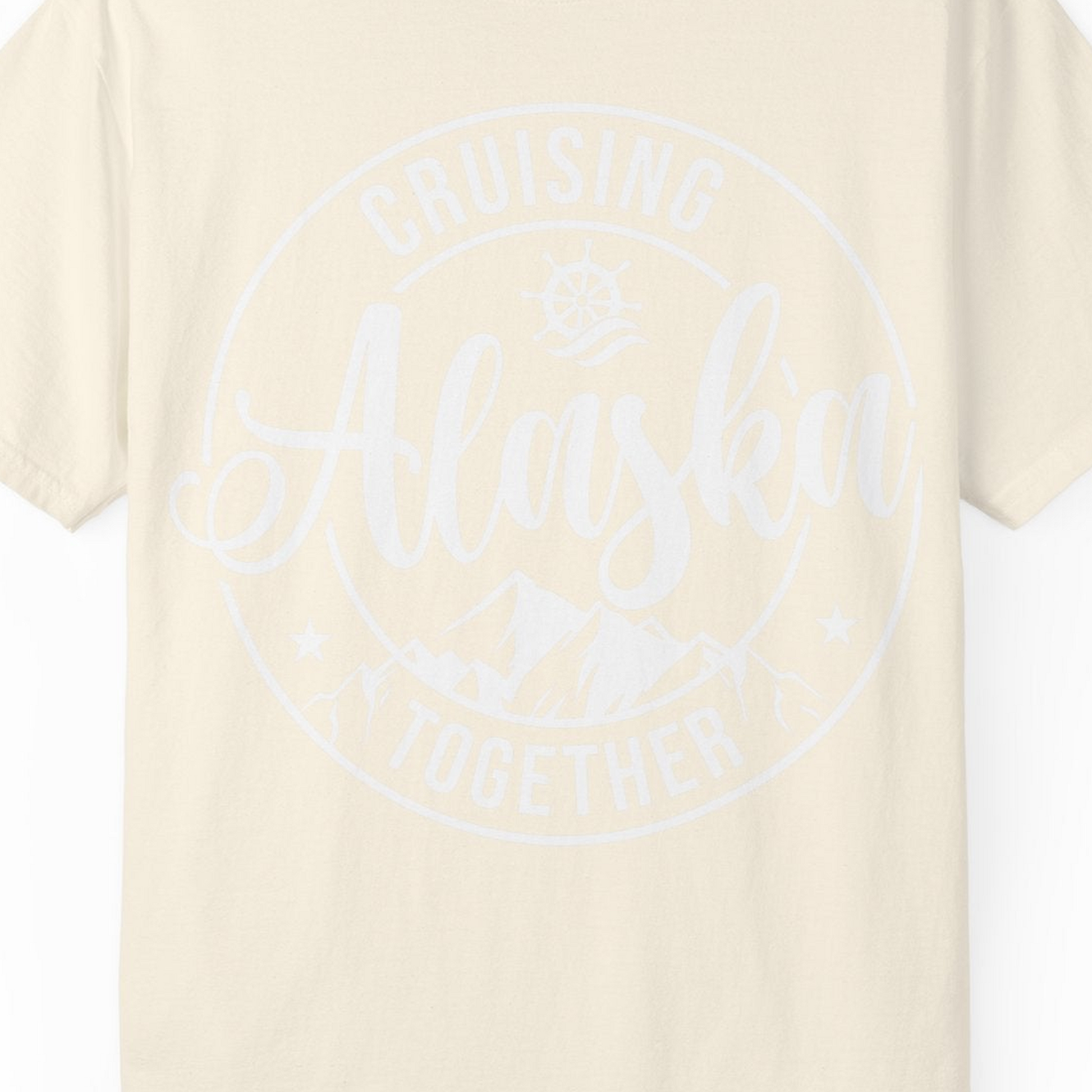Cruising Alaska Together Shirt Comfort Colors T-Shirt – Ivory – Alaska Cruise Shirts Close Up