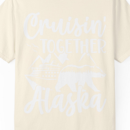 Alaska Cruise Adventure Shirt Comfort Colors T-Shirt – Ivory – Alaska Cruise Shirts Close Up