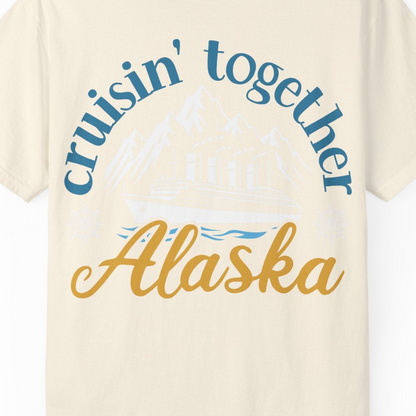 Alaska Cruise Adventure Shirt Comfort Colors T-Shirt – Ivory – Alaska Cruise Shirts Close Up