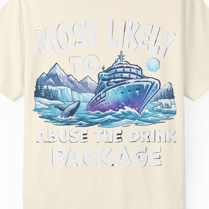 Funny Alaska Cruise Shirt Comfort Colors T-Shirt – Ivory – Alaska Cruise Shirts Close Up