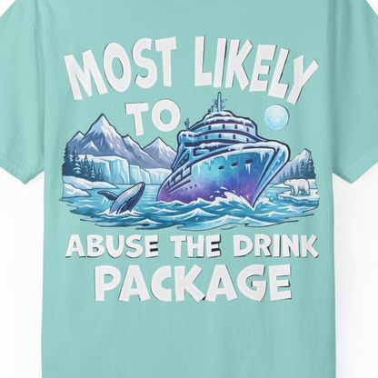 Funny Alaska Cruise Shirt Comfort Colors T-Shirt – Chalky Mint – Alaska Cruise Shirts Close Up