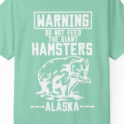 Funny Alaska Bear Warning Sign Shirt Comfort Colors T-Shirt – Island Reef – Alaska Cruise Shirts Close Up