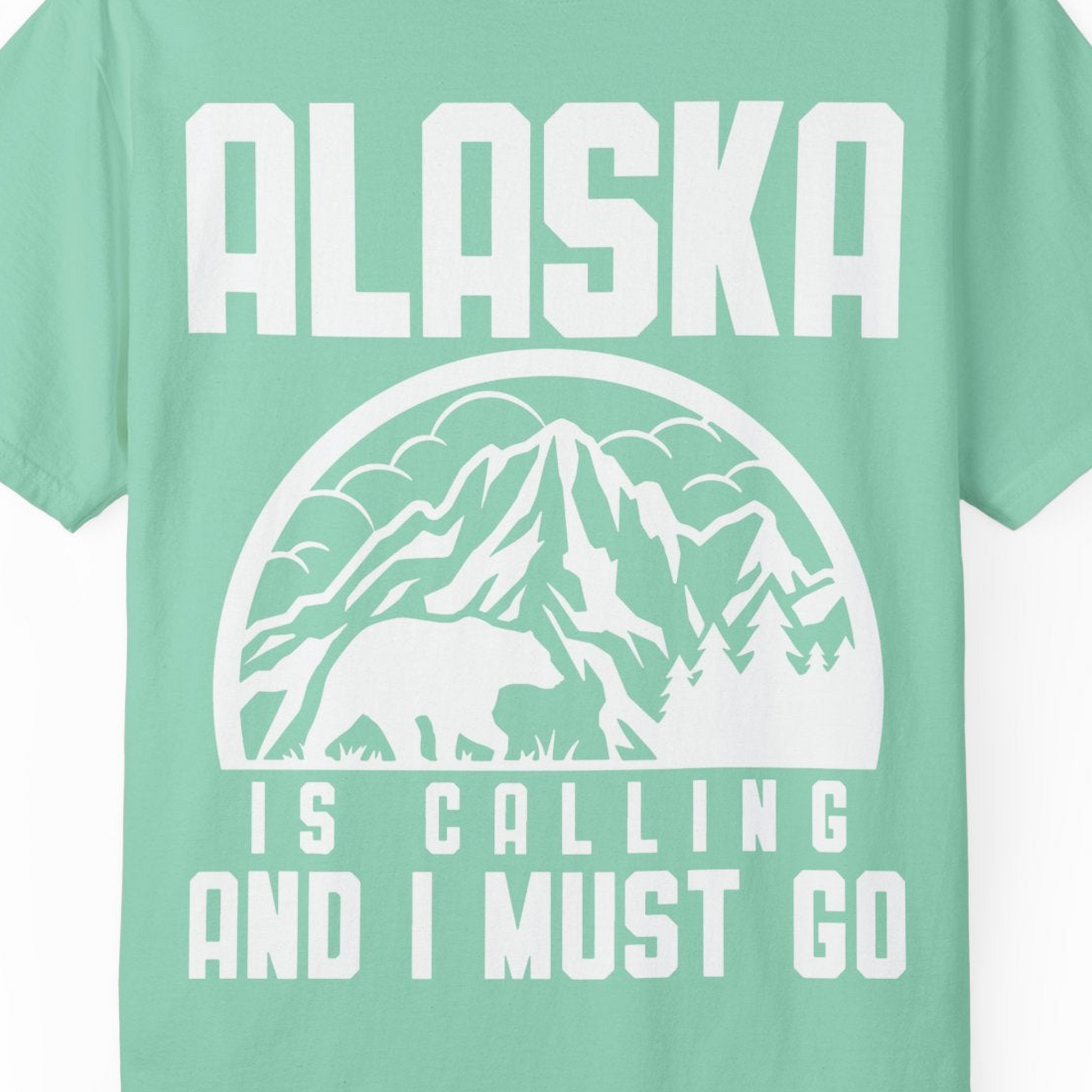 Alaska Is Calling Shirt Comfort Colors T-Shirt – Island Reef – Alaska Cruise Shirts Close Up