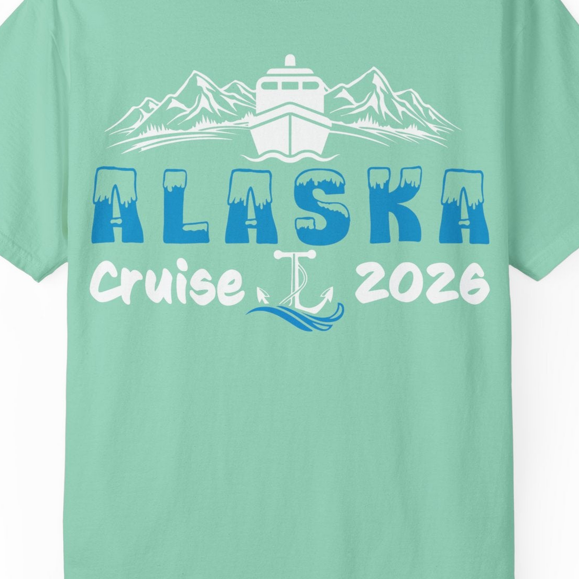 Alaska Cruise 2026 Shirt Comfort Colors T-Shirt – Island Reef – Alaska Cruise Shirts Close Up