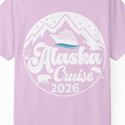 Alaska Cruise 2026 Shirt Comfort Colors T-Shirt – Orchid – Alaska Cruise Shirts Close Up