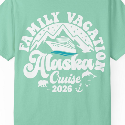 Alaska Family Cruise Shirt Comfort Colors T-Shirt – Island Reef – Alaska Cruise Shirts Close Up