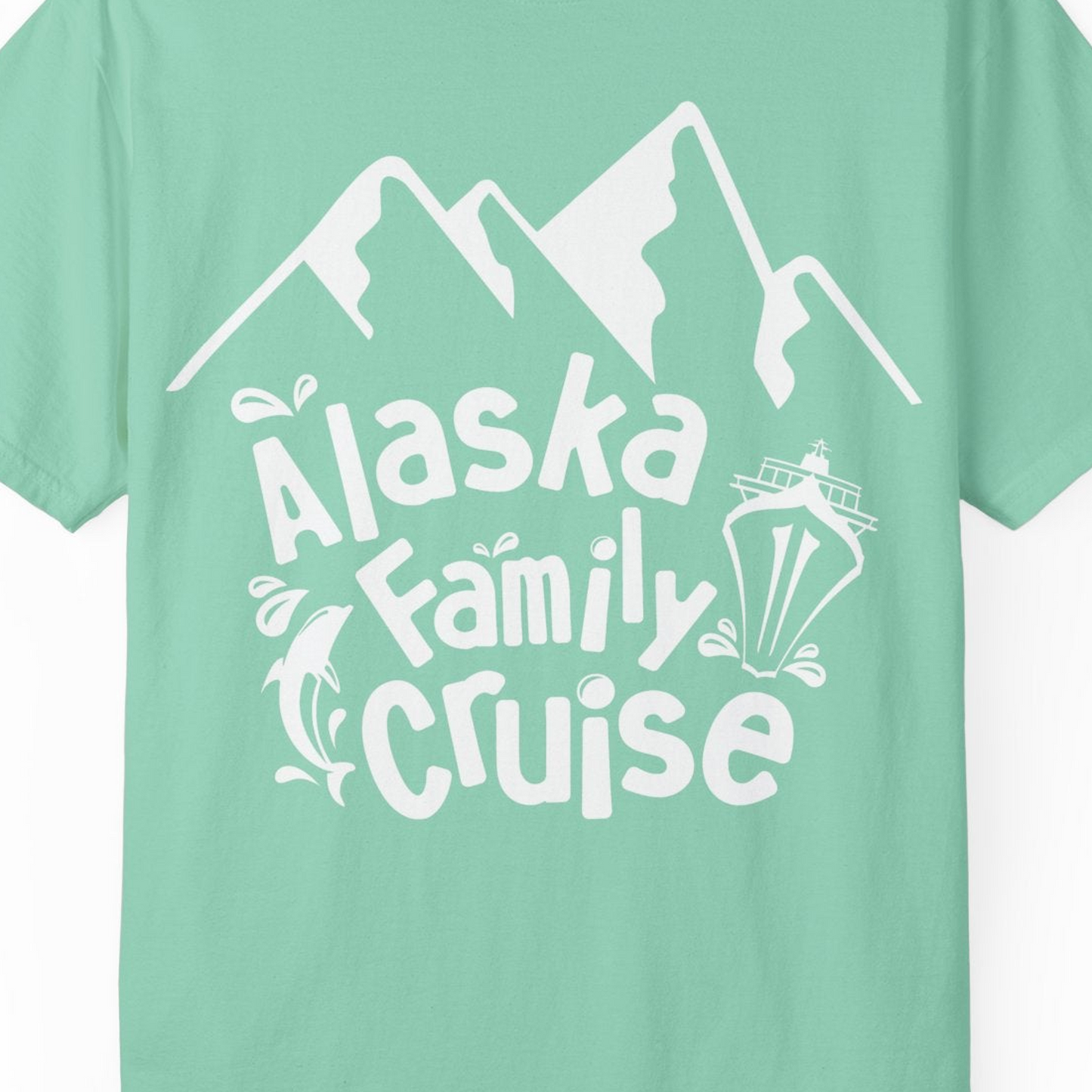 Alaska Family Cruise Adventure Shirt Comfort Colors T-Shirt – Island Reef – Alaska Cruise Shirts Close Up