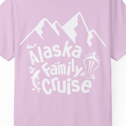 Alaska Family Cruise Adventure Shirt Comfort Colors T-Shirt – Orchid – Alaska Cruise Shirts Close Up