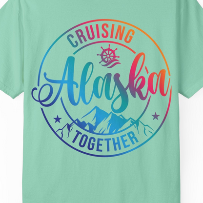 Cruising Alaska Together Shirt Comfort Colors T-Shirt – Island Reef – Alaska Cruise Shirts Close Up
