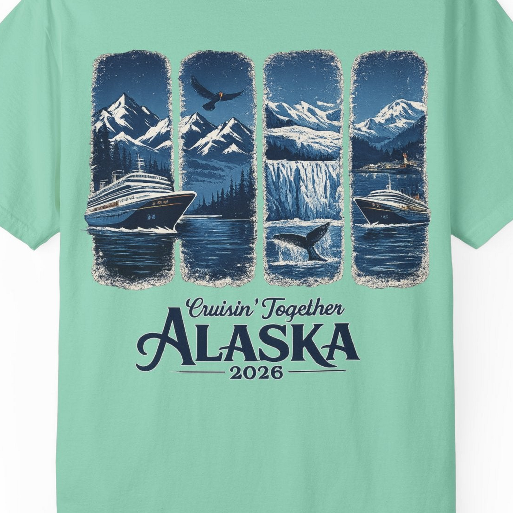 Alaska Cruise Adventure Shirt Comfort Colors T-Shirt – Island Reef – Alaska Cruise Shirts Close Up