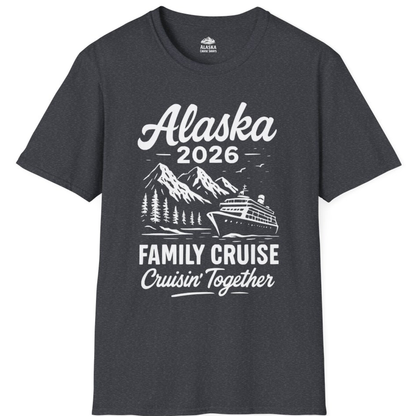 Alaska Family Cruise 2026 Cruisin Together Matching Shirt – Dark Heather Grey – Alaska Cruise Shirts