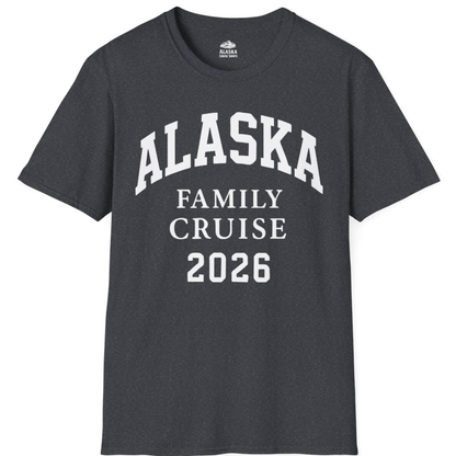 Alaska Family Cruise 2026 Matching Vacation Shirt for Groups – Dark Heather Grey – Alaska Cruise Shirts